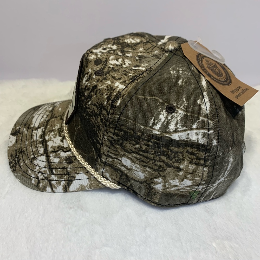 Smokey The Bear Forest Camo Snapback Trucker Hat Rope Accent Mad Engine OSFM - Picture 3 of 9
